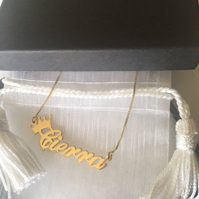 24k Gold überzogenes Personalisierte Natacha Halskette