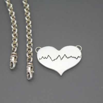 Die tatsächliche Herzschlag Halskette - Pulse Individuelle Bar - Ihr Baby Herzschlag Halskette - personifizierten tatsächlichen Herzschlag Schmuck - individuell gestaltete Pulsebar - EKG