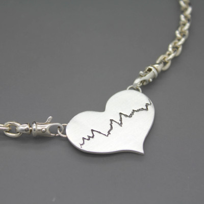 Die tatsächliche Herzschlag Halskette - Personal Herzschlag - kundenspezifische EKG Halskette - Silber Herzschlag - Gold Herzschlag - individuell gestalteter Herzschlag Schmuck - Pulse