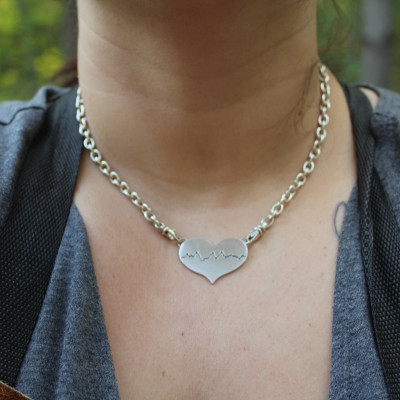 Die tatsächliche Herzschlag Halskette - Personal Herzschlag - kundenspezifische EKG Halskette - Silber Herzschlag - Gold Herzschlag - individuell gestalteter Herzschlag Schmuck - Pulse