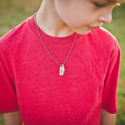 Kommunion Schmuck - erste Bestätigung Halskette - Kommunion Geschenk - Hand Stamped Halskette für Junge oder Mädchen - Glaube - Kreuz - Sterling Silber