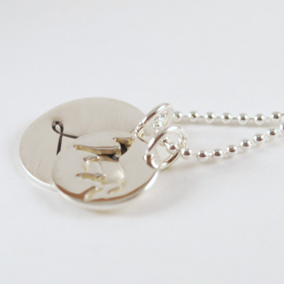 Cowgirl Geschenk Halskette kundenspezifische Geschenk für Cowgirl Pferdeschmuck personalisierte Anfängliche Halskette Hand Stamped Sterlingsilber