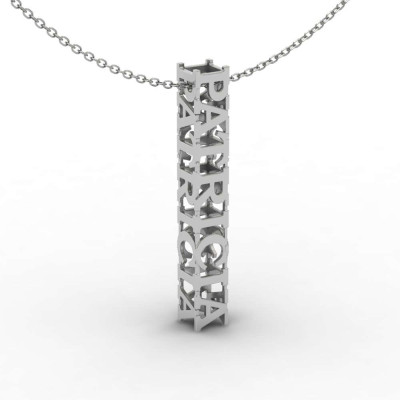 Benutzerdefinierte Cubic Bar Namenskette - Silber Namenskette - personalisierter Namens Halskette - Cubic Halskette - Unisex Bar Namenskette - Hochzeit Halskette