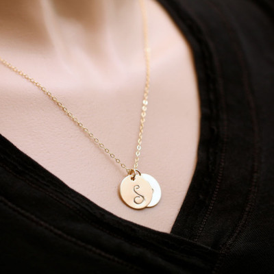 Benutzerdefinierte Gold Anfangshalskette - Gold Brief Halskette - große Anfangs Halskette - wählen Anzahl der Initialen Geschenk für Mama - Nana Halskette