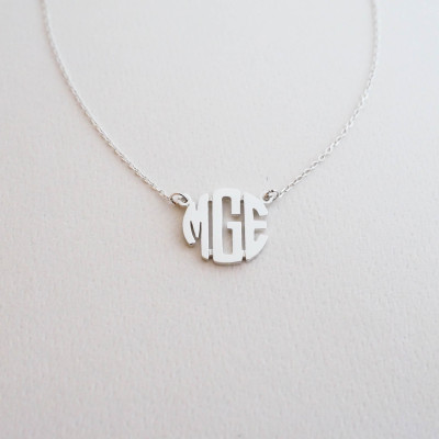Kundenspezifische Monogramm Halskette - Initialen Monogramm Schmuck Geschenk für Hochzeit - Personalisierte Namen Baby Halskette - Mutter Geschenk NH09