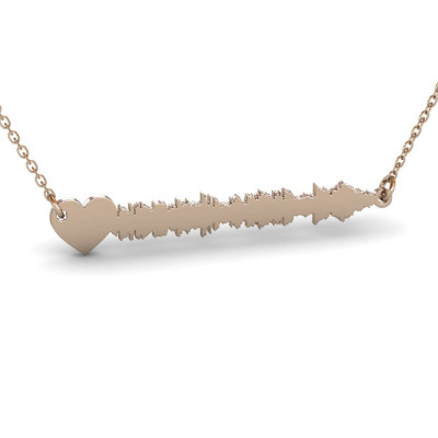 Individuelle Sound Wave Halskette mit Herz - Personalisierte Silber Soundwave Halskette - kundenspezifische Herzschlag Halskette - Muss ich Halskette - Wellenform Halskette