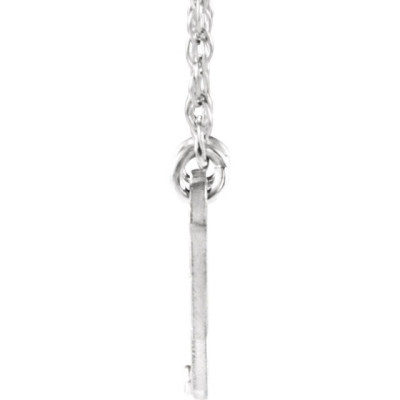 Benutzerdefinierte Sterling Silber .015 CTW Diamant Unendlich Inspired Schriftzug Halskette - 16 oder 18 Zoll erhältlich