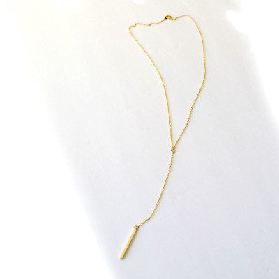 Dainty Ketten set1 - Monogramm Halskette - daimond geschnittenen Perlen - y Halskette - Goldbarren Halskette littledetailstudio (SET1)