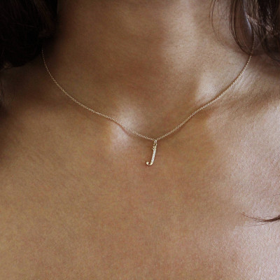 Diamant Kleinschreibung Initial Halskette