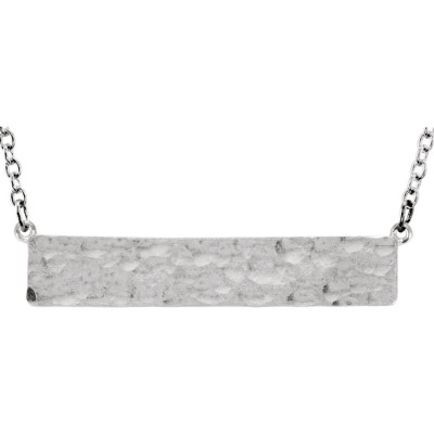Engravable Jewelry17.5" Sterling Silver Bar Halskette