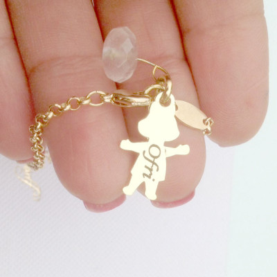 Gravierte Mädchen Anhänger - Kinder Charmehalskette - Mädchen Halskette - bezeichnet Namen Halskette - eingravierten Namen Halskette - Geschenk für Mutter