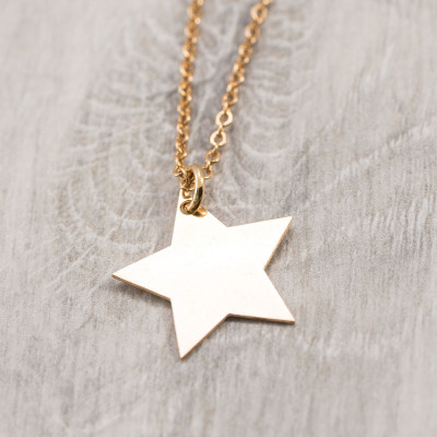 Gravierten Stern Halskette - Goldstern eingraviert - eingeschrieben Namen Halskette - eingravierten Namen Halskette - Sternhalskette - Geschenk für Mutter - Goldstern