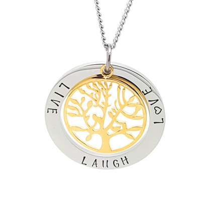 Familiennamen Baum des Lebens Anhänger Silber und Gold Personalisierte Schmuck Hand Stamped Namensketten Baum Leben Geschenk Australien