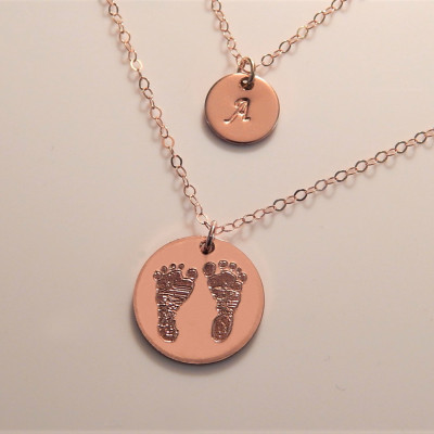Fußabdruck Halskette - Ist Baby Abdruck - Paw Print - Handdruck - Mamma Geschenk - Mutter Halskette - Schieben Anwesend - Baby Shower Geschenk