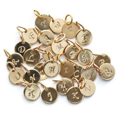 Gold 3 Anfängliche Charme Halskette - Mamma Halskette - personifizierte Charme Halskette - Großmutter Halskette - Initial Charme Halskette - Gold Initialen