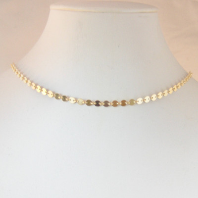 Goldmünze Halskette - Gold Halskette - Goldchoker - Gold füllte Halskette - Gold füllte Schmucksachen - Anfangshalskette - personifizierte - besonders angefertigt