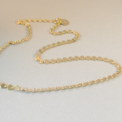 Goldmünze Halskette - Gold Halskette - Goldchoker - Gold füllte Halskette - Gold füllte Schmucksachen - Anfangshalskette - personifizierte - besonders angefertigt