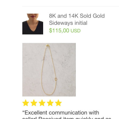 Gold Initial Halskette 8K und 14K Verkauft Gold Sideways Anfangs Halskette Alphabet Halskette Multiple Brief Halskette Personalisierte Halskette