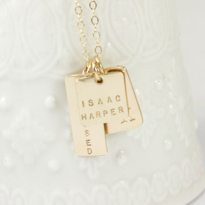 Gold Namenskette - Gold Anfangshalskette - Custom Name Halskette - 14K Gold gefüllt Gold Familie Halskette - personalisierte Halskette - Geschenk für Mutter