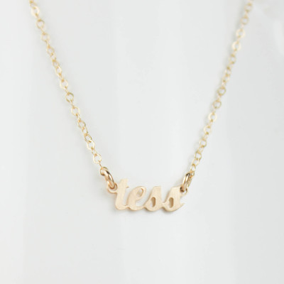 Gold Namenskette - personalisierte Schmuck - Amuletten - Namensschild - Tiny Namenskette - Namenskette - Customized Halskette