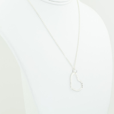 Handgestempelt Halskette - Hand Stamped Sterling Silber - Inscribed Schmuck - Sterling Silber Herz Halskette - Herz Mamma Halskette - 