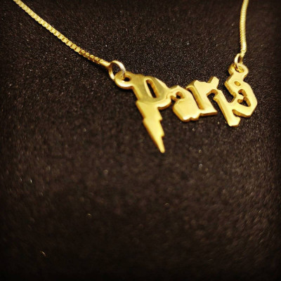 Harry Potter Halskette Gold mein Name auf Halskette Halskette mit ihrem Namen Gold Geschenk für Mädchen Namenskette Frauen modische Halskette