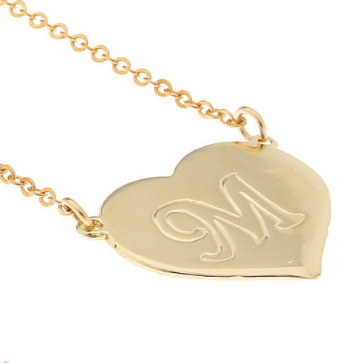 Herz anfängliche Halskette personalisierte Halskette Gold Brief Halskette Monogramm Name Gold gefüllt Halskette