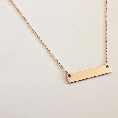 Ihr One ihr allein - Rose Gold Bar Halskette Set - Lesbe Halsketten Satz - Personalisierte Bar Halskette - Valentinstag Jahrestag