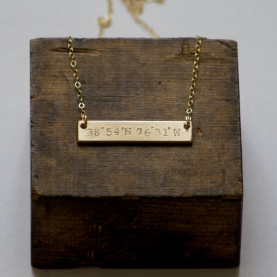 Ich liebe dich mehr Double Sided dickes Gold Fill Bar Hand Stamped Halskette Versteckte Nachricht Personalisierte Benutzerdefinierte Namen Betsy Farmer Designs