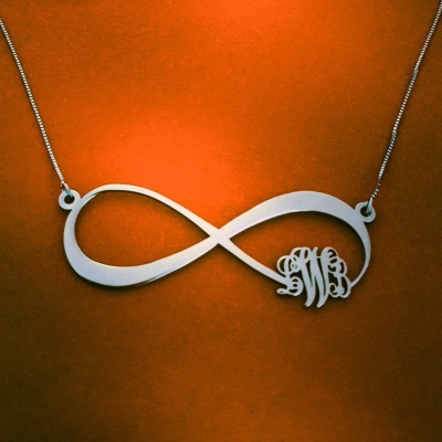 Infinity Monogramm Halskette mit Namen Personalisierte infinity Monogramm Silber Name MecklaceFamily Halskette Zeichen der Unendlichkeit Muttertag Geschenk