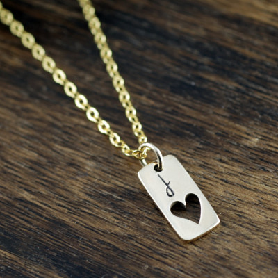 Initialen Herz Halskette - Dainty Herz Halskette - Silber Herz Halskette - Mütter Halskette - Geschenk für Frau - Freundin - Mutter Schmuck - Geschenk für sie