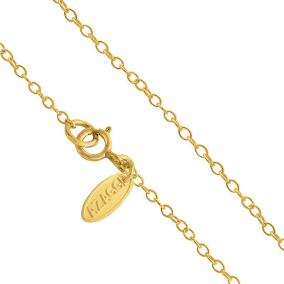 Anfangsbuchstabe A mit Herz Charme Anhänger Sprung Ring Halskette # 14k vergoldet über 925 Sterlingsilber #Azaggi N0835G_A_SW