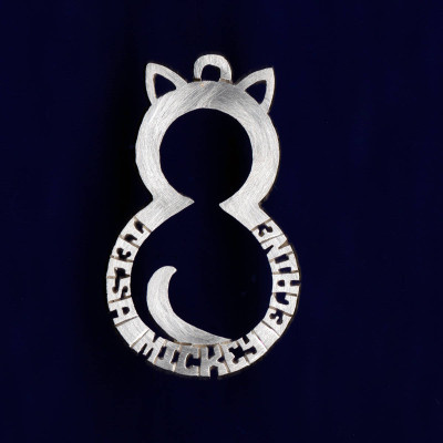Kitty Katze Silber Collier Namenskette aus Gold 535901901