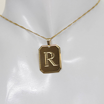 Brief Halskette - Amuletten - Ein Anfangshalskette - Brautjungfern Geschenk - personifizieren Halskette - Alphabet Halskette - Gold - geben Sie bitte Brief Anhänger - 