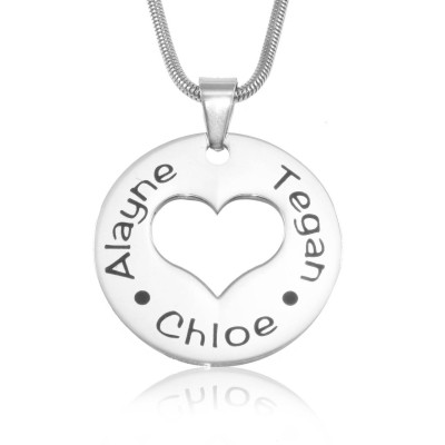 Liebe Halskette - Herz Halskette - Halskette für Mamma - Halskette für Mutter - personifiziertes Triple Liebe Halskette Silber NUR 59
