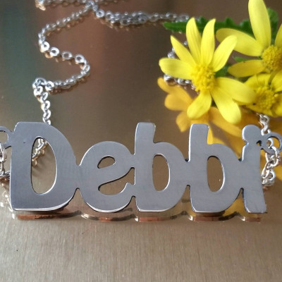 Bedeutungsvolle Halskette - personalisierte Schmuck - Typenschild Halskette - individueller name - personalisierter name - benutzerdefinierte Schmuck - Silber Namensschild