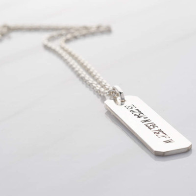 Männer Koordinaten Halskette - Personalisierte Männer Schmuck - Geschenk für ihn - Amuletten für Männer - Silber Schmuck für Männer CCN11