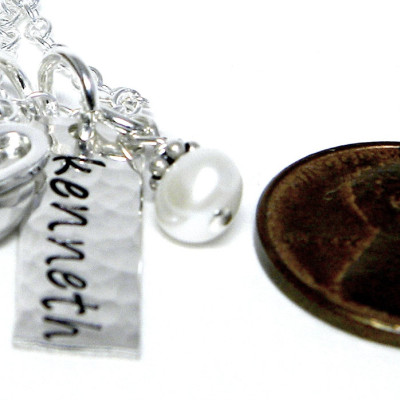 Mom Halskette Personalisierte Hand Stamped Schmuck