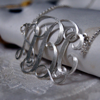 Monogramm Halskette 01 02 Januar Zoll Sterling Silber Handcrafted Designer Anfängliche Halskette Personalisierte Made in USA