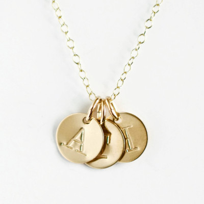 Gold Initial Halskette Mütter Personalisierte Drei Anfangscharme Halskette für Mamma Kinder Erste Halskette Familien Halskette