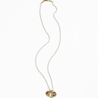 Gold Initial Halskette Mütter Personalisierte Drei Anfangscharme Halskette für Mamma Kinder Erste Halskette Familien Halskette