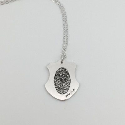 NEW OPEN 20 OFFFingerprint necklaceBar necklaceDainty necklaceHandwriting Halskette aus Sterling Silber w 554434113