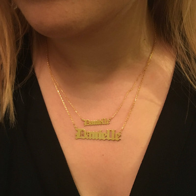Name Ketten - Gold Namenskette - individuell gestaltete Namenskette - Sterling Silber Namenskette - personalisierter Namens Halskette - Personalisierte Halskette