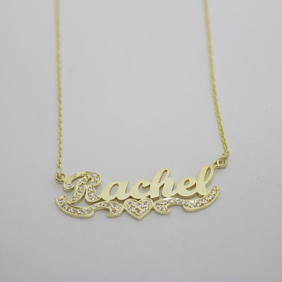 Namenskette Dainty Name Halskette mit Herz Gold Namenskette Personalisierte Halskette Name Halskette New Mom Gift