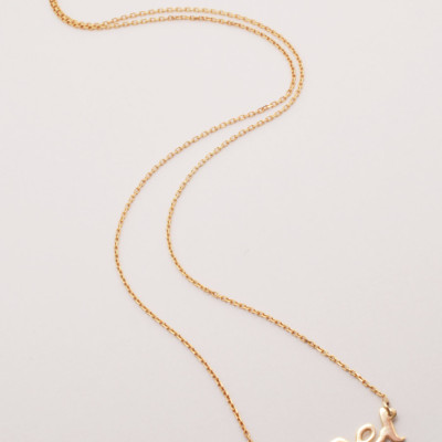 Namenshalskette Sterling Silber Personalisierte Schmuck Gold überzog Personalisierte Namenskette Anfängliche Halskette Buchstabe Halskette