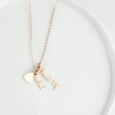 Namenshalskette - Mommy Halskette - Namensschild - Geschenk für sie - Geschenk für Mutter - Familie Halskette - Layering Halskette - lange Halskette