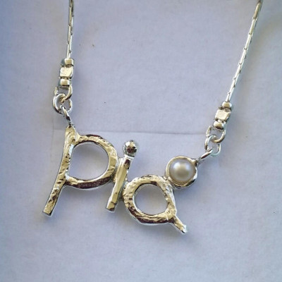 Namensanhänger - Monogramm Halskette - personifizierte Namenshalskette - Silber Custom Name Halskette - Muttertag Anhänger - Weihnachtsgeschenk