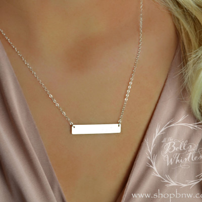 Namensschild Halskette - personifizierte Bar Halskette - Gold Bar Halskette - Mutter Geschenk - Brautjungferngeschenk - Jahrestagsgeschenk - Amuletten LA104
