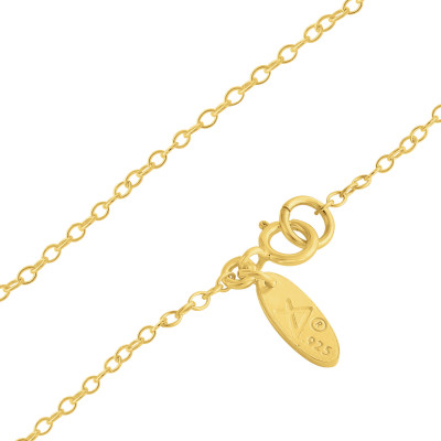 Durchbrochener Anfangsbuchstabe H Münze Charm Anhänger Sprung Ring Halskette # 14k vergoldet über 925 Sterlingsilber #Azaggi N0427G_H