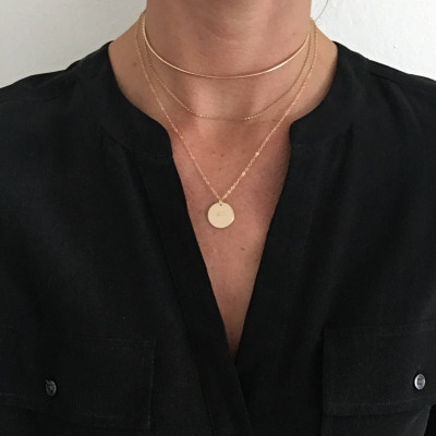 Übergroße griechische Charm Halskette Sorority Schmuck Sorority Geschenk Jeden Tag Schmuck 14k Gold füllte